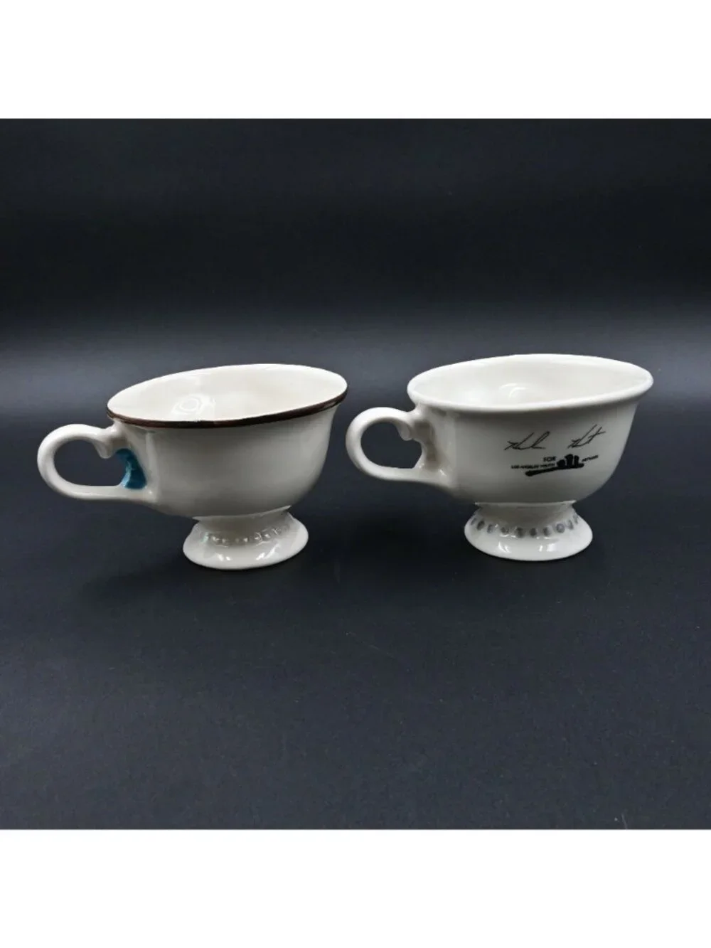 Baileys Winking Eye Face Cups Yum His & Hers Coffee Mugs Pair 1996 Vintage
